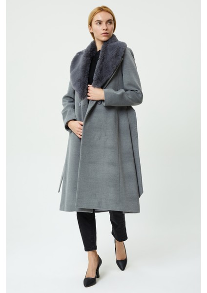 Veger Yakası Kürklü Premium Üretim Kaşe Kaban fırsatları