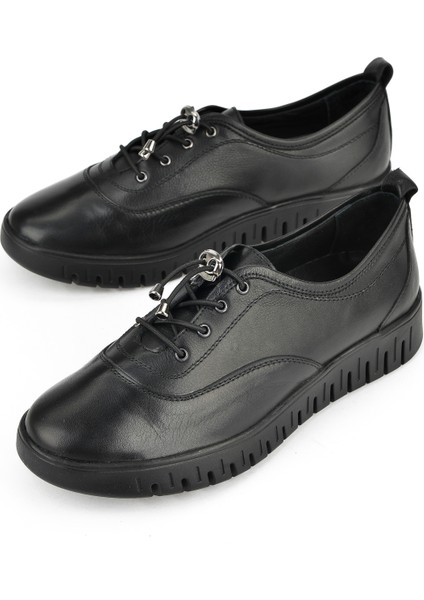 , Kadın Hakiki Deri Konfor Ayakkabı 15355Z27671 Siyah indirimleri