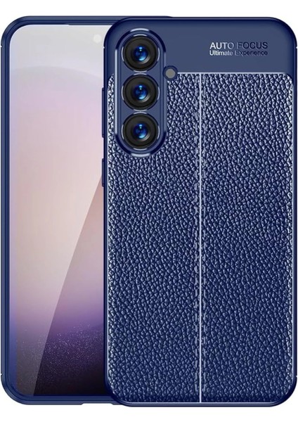 Samsung Galaxy A17 5g Kılıf Kamera Korumalı Deri Görünümlü Dikiş Desenli Iz Yapmaz Mat Yumuşak Silikon