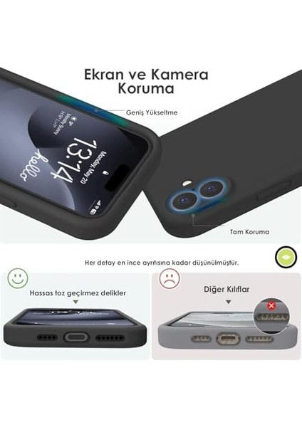 iPhone 16 Pro Max ile Uyumlu, Kamera Korumalı Kılıf, Lens ve Ultra Güçlü Koruma Kılıf (Siyah) fiyatları