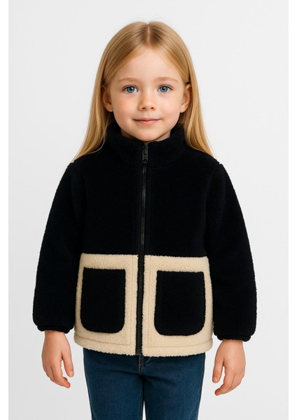 Spor Kız Çocuk Peluş Cepli Fermuarlı Welsoft Mont indirimleri