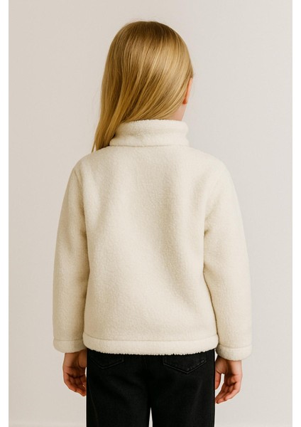 Spor Kız Çocuk Peluş Cepli Fermuarlı Welsoft Mont