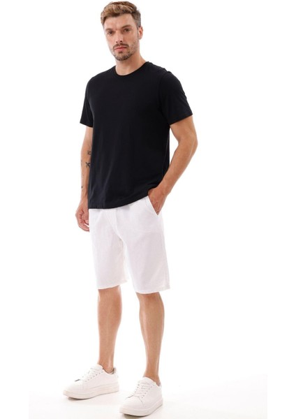 Erkek Cepli Keten Şort – Rahat Kalıp, Hafif Ve Nefes Alabilir Kumaş