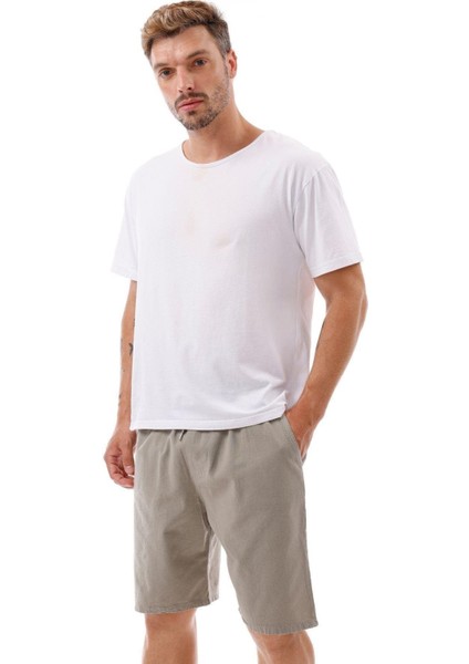 Erkek Cepli Keten Şort – Rahat Kalıp, Hafif Ve Nefes Alabilir Kumaş fırsatları