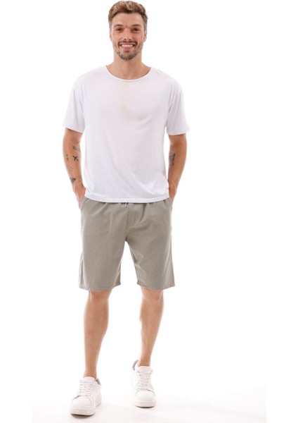 Erkek Cepli Keten Şort – Rahat Kalıp, Hafif Ve Nefes Alabilir Kumaş