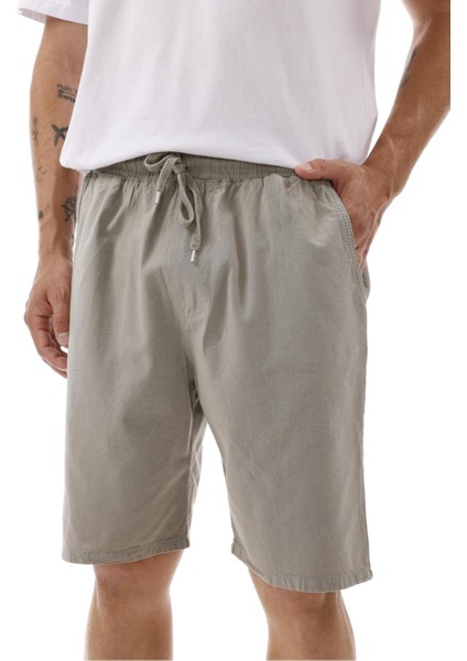 Erkek Cepli Keten Şort – Rahat Kalıp, Hafif Ve Nefes Alabilir Kumaş