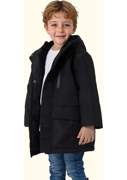 Su ve Rüzgar Geçirmez Kapüşonlu 3 Cep Mont & Kaban & Parka