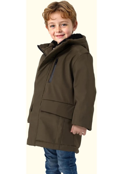 Su ve Rüzgar Geçirmez Kapüşonlu 3 Cep Mont & Kaban & Parka