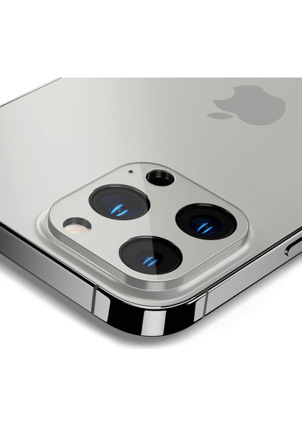 iPhone 13 Pro / iPhone 13 Pro Max Kamera Lens Camı Koruyucu Glas.tr Optik (2 Adet) Silver - AGL04033