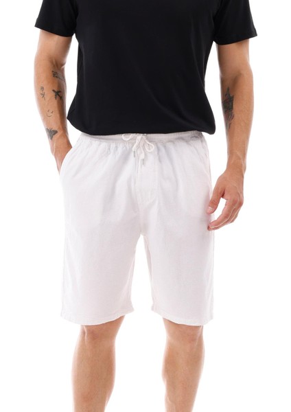 Erkek Cepli Keten Şort – Rahat Kalıp, Hafif Ve Nefes Alabilir Kumaş indirimleri