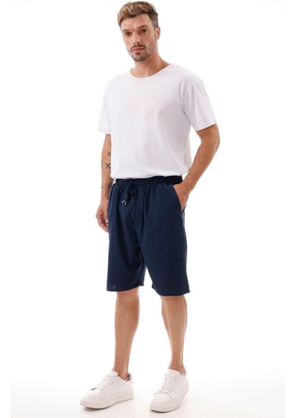 Erkek Cepli Keten Şort – Rahat Kalıp, Hafif Ve Nefes Alabilir Kumaş fırsatları