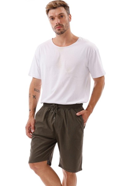 Erkek Cepli Keten Şort – Rahat Kalıp, Hafif Ve Nefes Alabilir Kumaş fırsatları