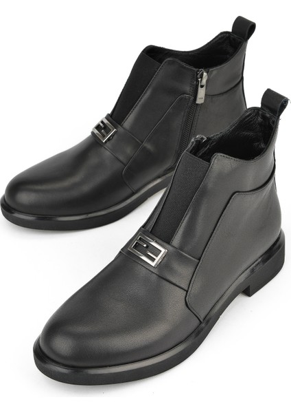 , Kadın Hakiki Deri Bot 1531050Z26103457K Siyah indirimleri