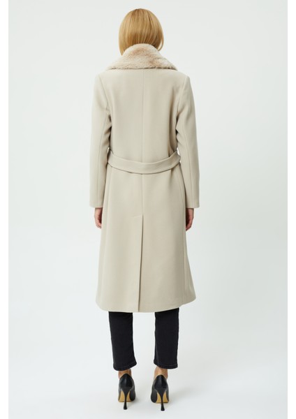 Veger Yakası Kürklü Premium Üretim Kaşe Kaban indirimleri