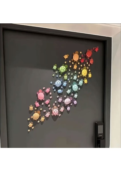 (30 Adet) Karanlıkta Parlayan Mini Kaplumbağa Seti Ev ve Duvar Dekoru