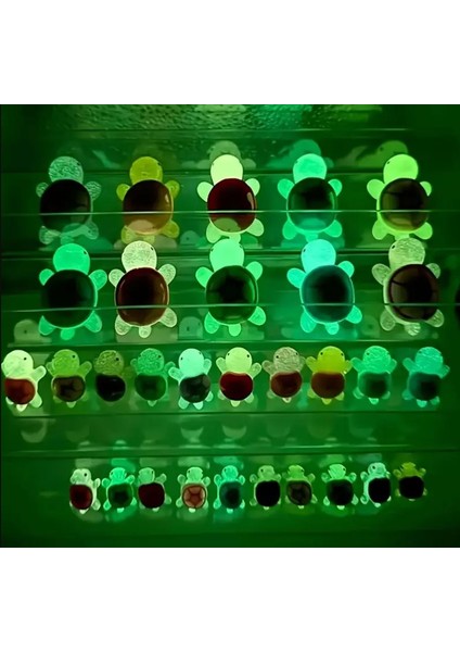 (30 Adet) Karanlıkta Parlayan Mini Kaplumbağa Seti Ev ve Duvar Dekoru fırsatları