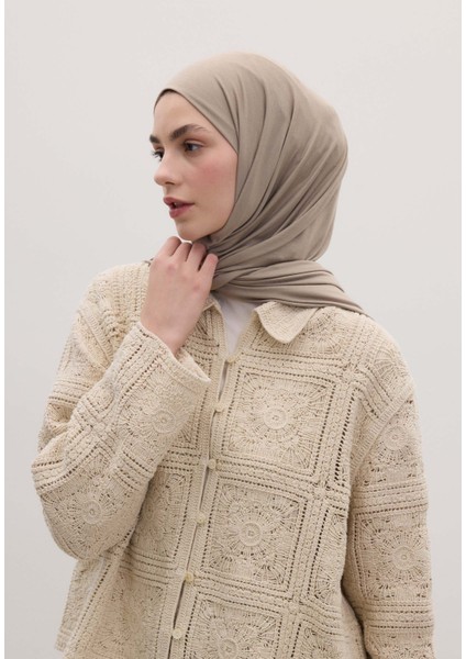 Bambu Penye Şal Naturel Bej