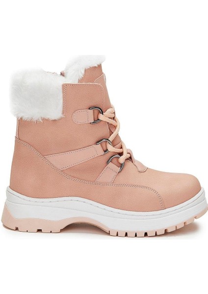 946.F21K.240-114 Alexis Kürklü Fermuarlı Pudra Kız Çocuk Bot modelleri