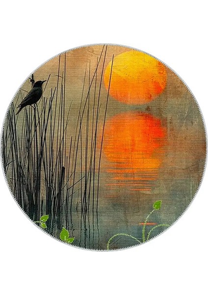 , Makinede Yıkanabilir, Kaymaz Taban, Dijital Baskı, Yuvarlak, Daire, Çok Renkli, Salon Halısı, Oturma Odası Halısı, Mutfak Halısı fiyatları