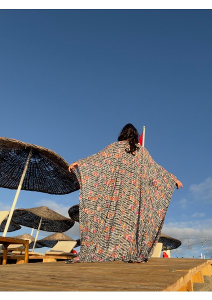 Desenli Melek Kol Enigmatic Kimono modelleri