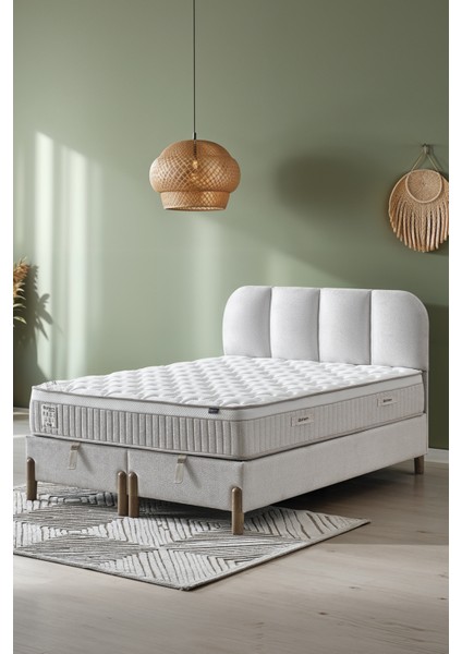 Bohem Prime Çift Kişilik Konfor Seti – Pocket Yaylı Yatak + Sandıklı Baza + Başlık indirimleri