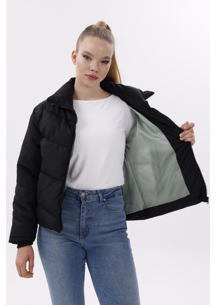 Kadın Dolgulu Puffer Mont - Yüksek Yaka, Suya Dayanıklı indirimleri