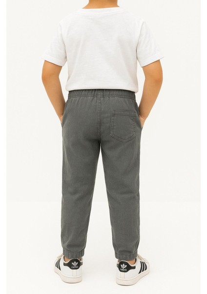 Erkek Çocuk Jogger Pantolon Keten Görünümlü Cepli Günlük Rahat Fit modelleri