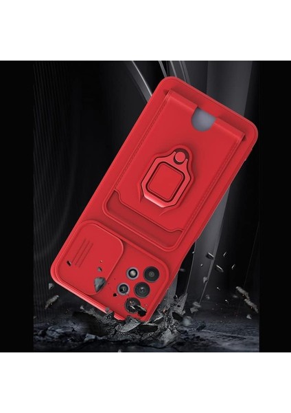 Samsung Galaxy A04S Kılıf Ipli Lens Sürgülü Yüzüklü Kartvizitli Silikon Zuma modelleri