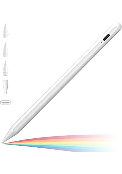 IPAD(2018-2024) Için Stylus Kalem,ipad Pro 11/13 Inç M4,ipad Air 11/13 Inç M2,ipad 10/9/8/7/6,ipad Air 5/4/3,ipad Pro 11/12.9",ipad Mini 6/5 Için Eğim Sensörlü Avuç Içi Reddi Aktif Stylus Kalem fiyatları
