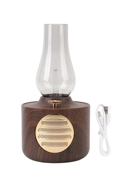 Retro Gaz Lambası Şeklinde Dimmerli Işıklı Bluetooth Hoparlör Başucu Lambası Fonksiyonlu (Ahşap) fiyatları