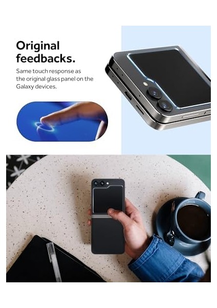 Caseology Galaxy Z Flip 6 Cam Ekran Koruyucu Kolay Kurulum Snap Fit (2 Adet) - AGL07973 modelleri