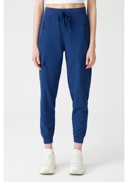 Kadın Lacivert Kargo Cepli Beli ve Paçası Lastikli Jogger Pantolon Cargo fiyatları