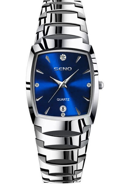 Erkek Çelik Kayışlı Saat - Kare Su Geçirmez Iş Saati (Yurt Dışından)