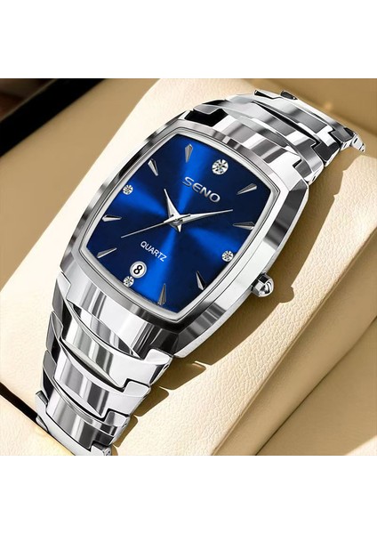 Erkek Çelik Kayışlı Saat - Kare Su Geçirmez Iş Saati (Yurt Dışından) fiyatları