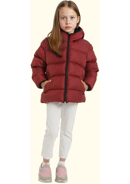 Kız Çocuk Polarlı Kürklü Kapüşonlu Su Geçirmez Rüzgara Dayanıklı Şişme Kışlık Mont fiyatları