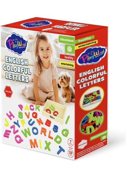 Seçtim Aldım Ahşap 7 Renk 33 Parça Renkli Harfler Eğitici Oyuncak Seti ONY-402 modelleri