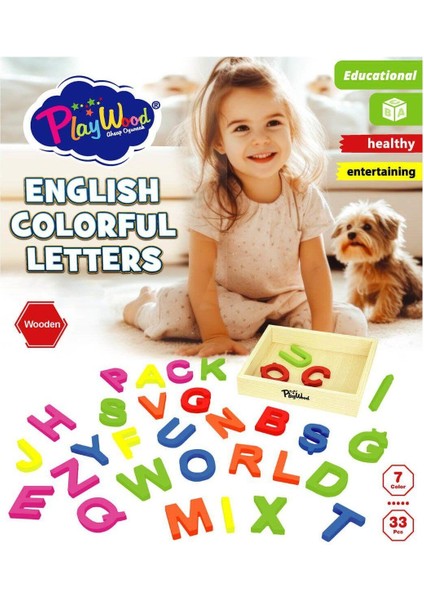 Seçtim Aldım Ahşap 7 Renk 33 Parça Renkli Harfler Eğitici Oyuncak Seti ONY-402 fırsatları