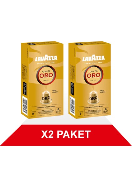 Qualita Oro Nespesso Uyumlu 10'lu Kapsül 20 Adet