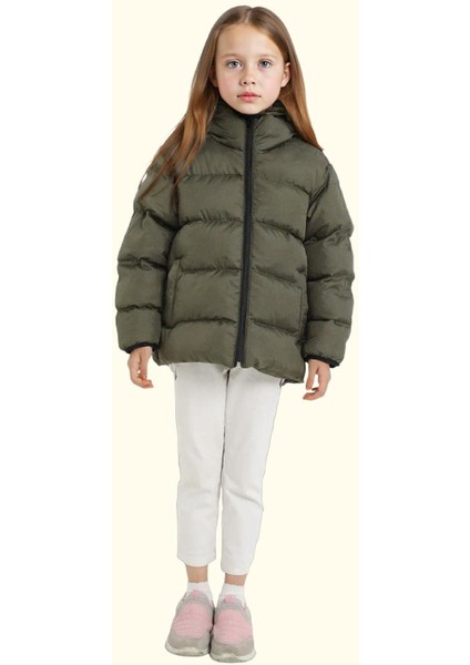 Kız Çocuk Polarlı Kürklü Kapüşonlu Su Geçirmez Rüzgara Dayanıklı Şişme Kışlık Mont fiyatları