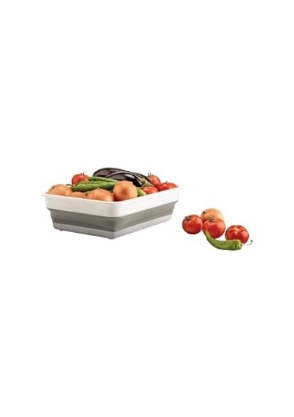 Katlanabilir Dikdörtgen Bulaşık Sepeti, 4 Litre Çok Amaçlı Katlanabilir Dikdörtgen Sepet, Katlanır Bulaşık ve Çamaşır Sepeti 20CM*27CM*8CM modelleri