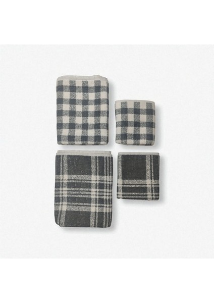 Pamuklu Havlu Takımı 4'lü Set 100% Pamuk 70X130 / 50X80 Ölçülerinde fiyatları