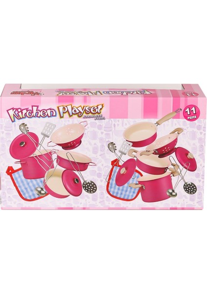 3815-6A Emaye Tencere 11 Parça Pembe fiyatları