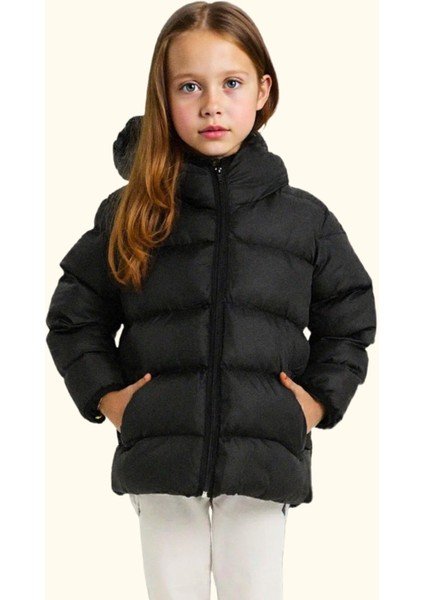 Kız Çocuk Polarlı Kürklü Kapüşonlu Su Geçirmez Rüzgara Dayanıklı Şişme Kışlık Mont fiyatları