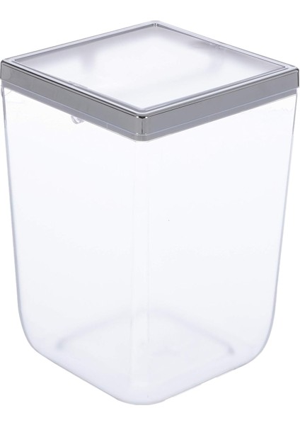 M-SA13-16 Biga Çöp Kovası Şeffaf Krom