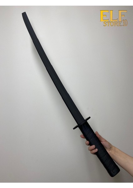 Katlanabilir Katana Siyah Güçlü Plastik Katana 90CM Katlanabilen Havalı Katana ELFSTORE3D