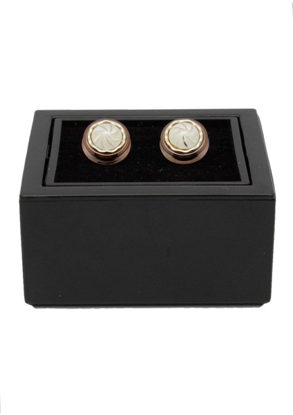 Yuvarlak Kahverengi Üzeri Gold Kol Düğmesi fiyatları