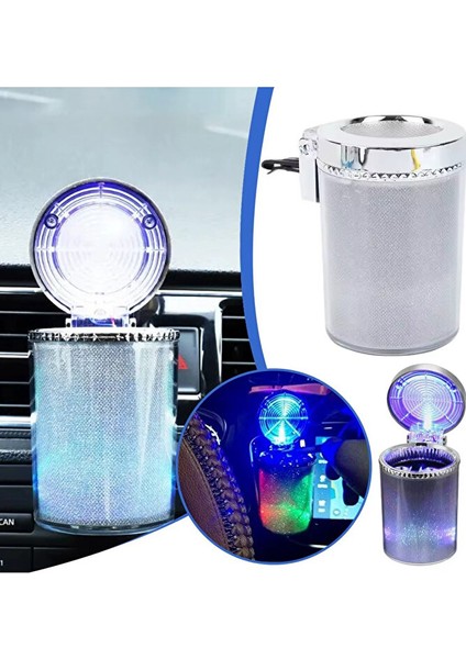 Araç Içi Renkli Işıklı Küllük Renkli Işıklı Kapaklı Araba Küllüğü Oto Küllük
