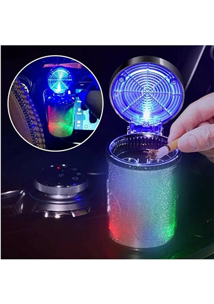 Araç Içi Renkli Işıklı Küllük Renkli Işıklı Kapaklı Araba Küllüğü Oto Küllük fiyatları