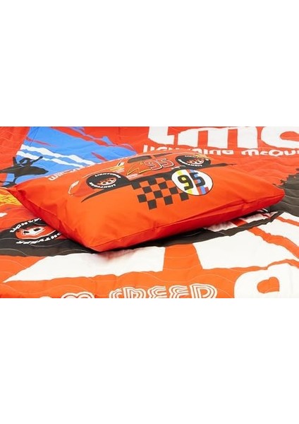Cars Full Speed Lisanslı Karakter Baskılı Dış KUMAŞ:%100 Pamuk, Iç Dolgu: Elyaf Complete Set, Kırmızı, Tek Kişilik modelleri