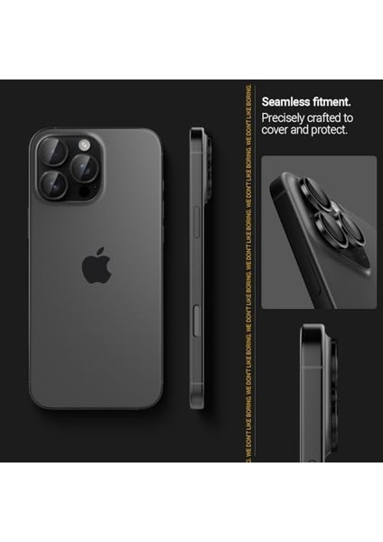 Caseology iPhone 16 Pro Max / 16 Pro / 15 Pro Max / 15 Pro / 14 Pro Max / 14 Pro Kamera Lens Camı Koruyucu Black (2 Adet) - AGL07918 modelleri